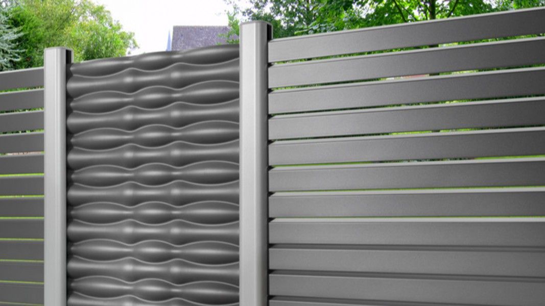 Traumgarten System Rhombus Aluminium-Sichtschutz anthrazit – Wellen- & Lattenprofil