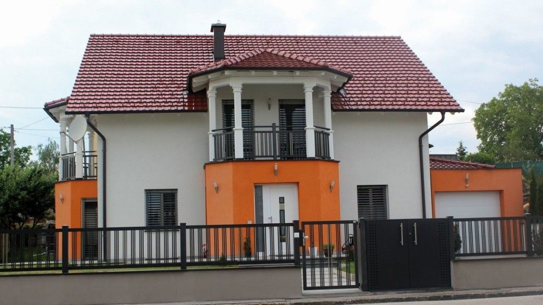 Guardi Parma Aluminium Rundstabzaun anthrazit, klassische Villa Einfahrtstor